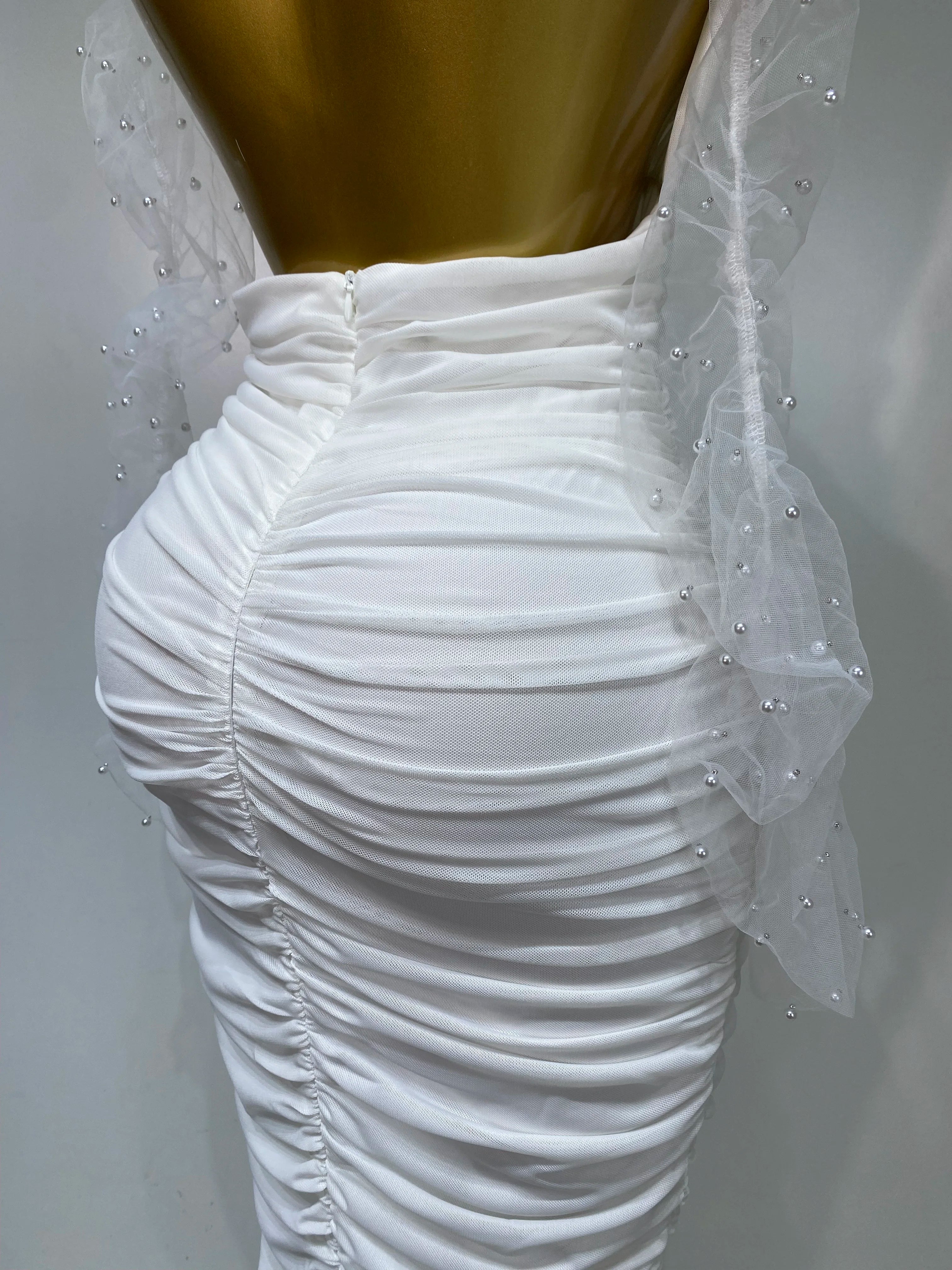 Women Sexy Cut Out Flower Pleated Bodycon Long Dress Celebrity White Elegant Evening Party Cocktail Luxury Birthday Dress