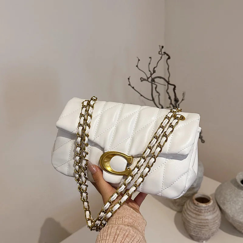 ‌2025 Luxury Quilted Crossbody Bag for Women, Chic Chain Strap Small Purse, Elegant Evening Casual Shoulder Bag