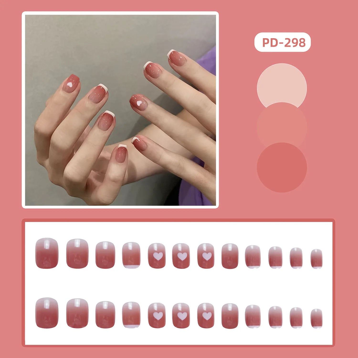 24pcs Short Nude Color False Nails Khaki Matte Fake Nails Tips Wearable Detachable Ins Simple Korean Style Press on Nails
