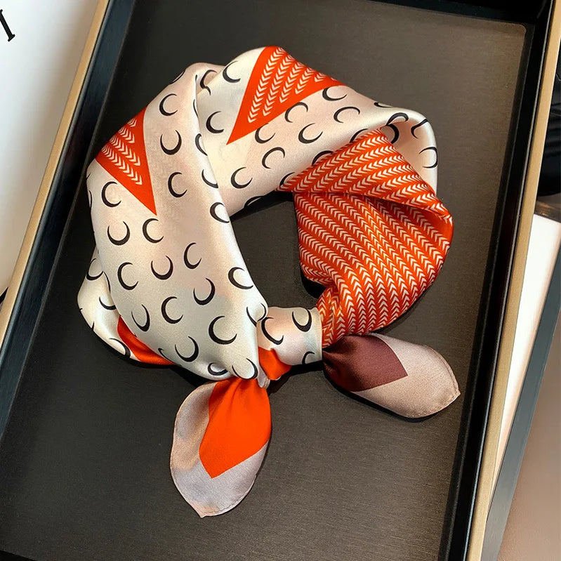 53cm Pure Silk Scarf Women Square Scarves Foulard Hairbands Lady Luxury Designer Female Bandana Neck Kerchief Ties Bandana Hijab 53cm Silk Scarf 4 53X53CM