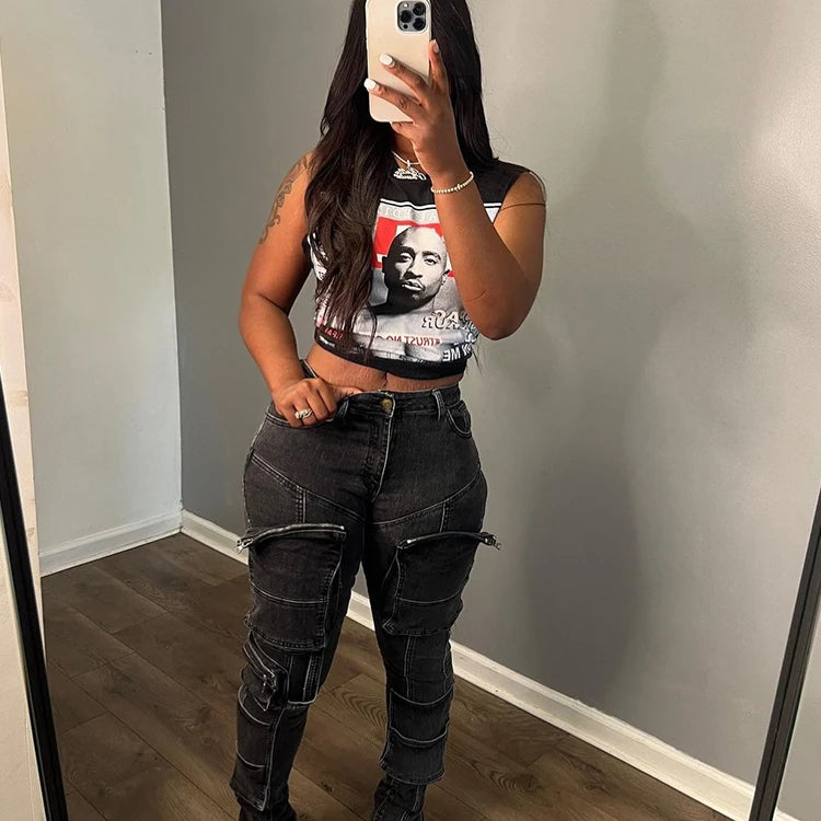 Weird Puss Classic Print Women Tank Tops Sleeveless Pullover Hipsters Hip Hop Streetwear Y2K Causal Basic Wild Comfortable Vest