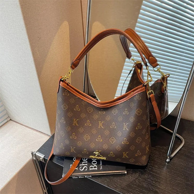 Famous Designer Leather Women's Tote Bag Luxury Brand Fashionable Classic Elegant Commuter Vintage Bag