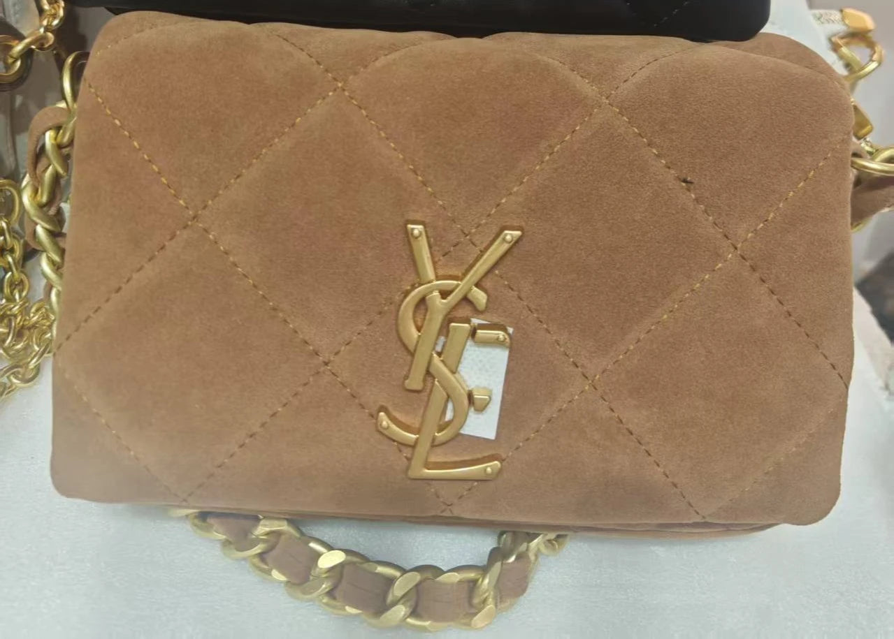 High quality autumn and winter popular frosted leather woolen armpit bag, small fragrant style chain crossbody bag