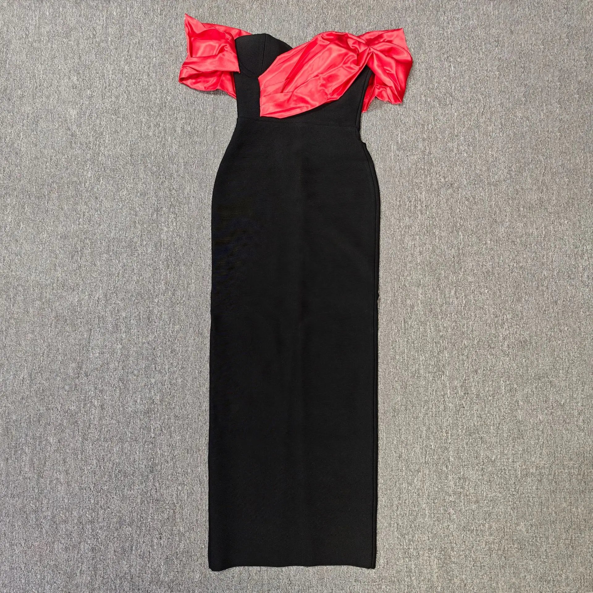 Women Sexy Strapless Off the Shoulder Bodycon Long Bandage Dress Celebrate Nightclub Party Birthday Outfit