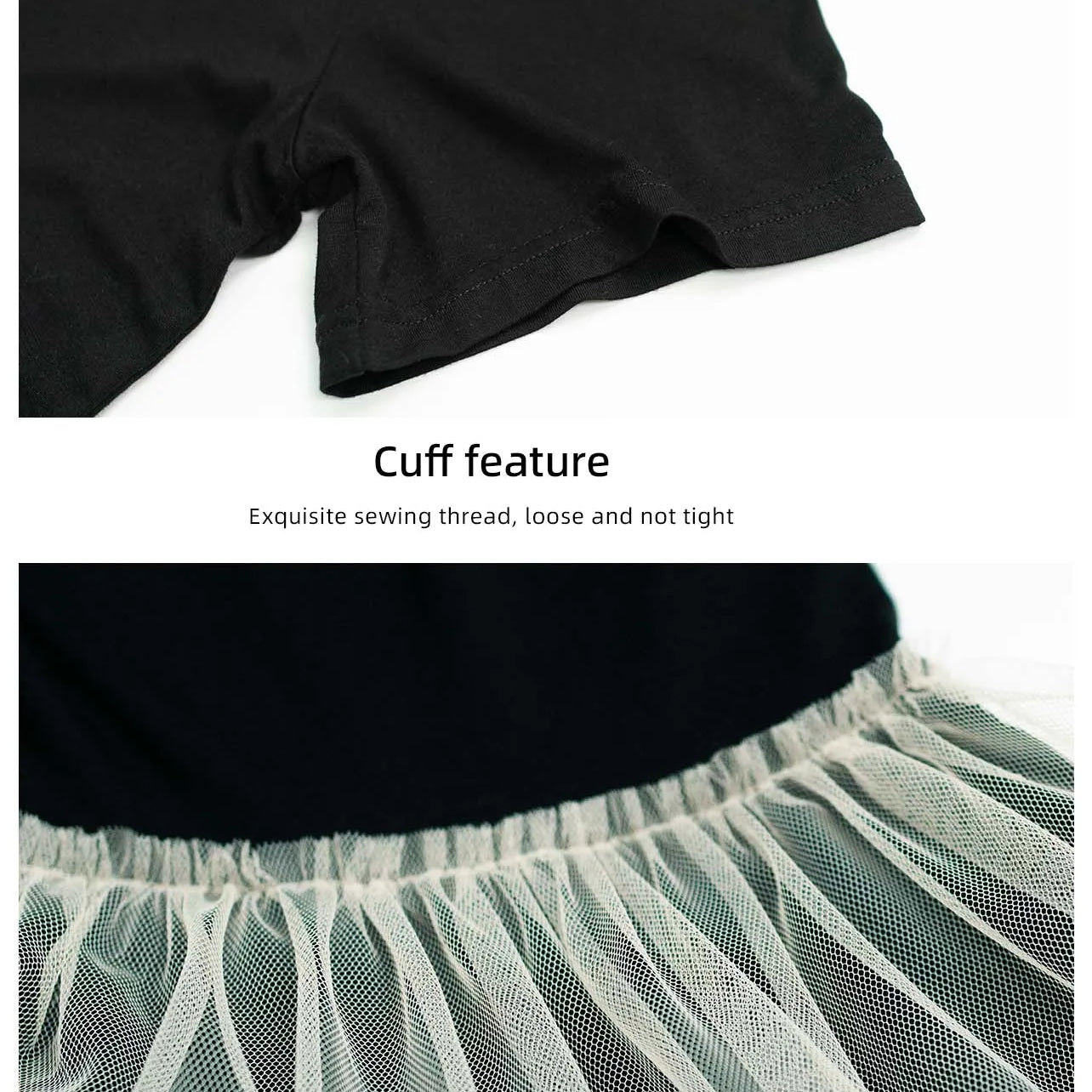 IMAKOKONI Original Design Black Short Sleeve Dress Mesh Splice Casual Loose Fit Dress 234147