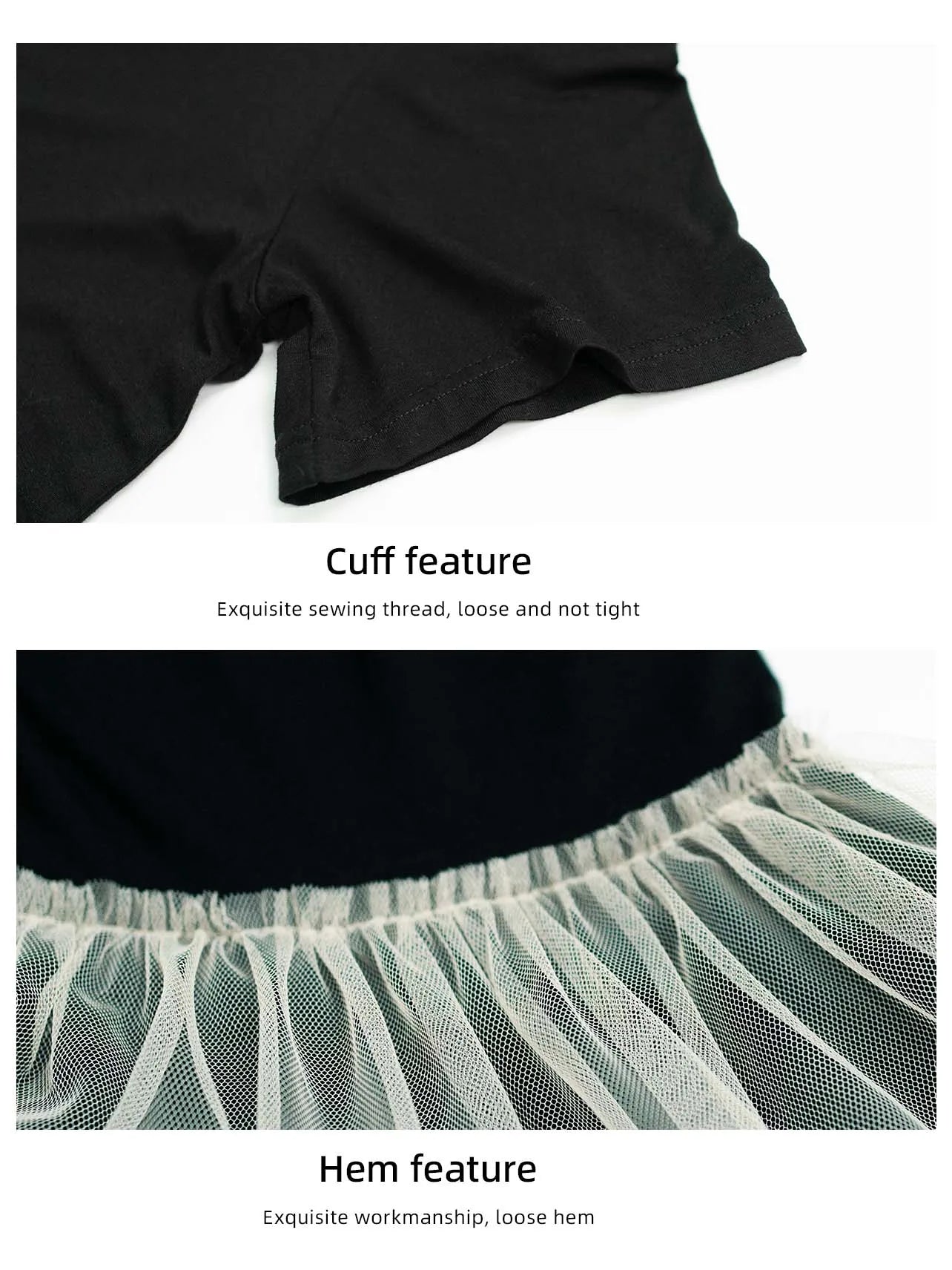 IMAKOKONI Original Design Black Short Sleeve Dress Mesh Splice Casual Loose Fit Dress 234147