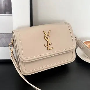 Women's Solid Color Shoulder Bag, New Design Diamond Chain Bag, Small Square Bag in Hand, Fashionable Letter Bag, Messenger Bag.