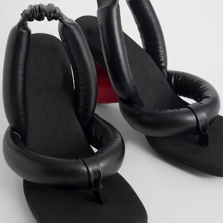 Red Heart Heels Women Sandals Abnormal Sweetheart Shoes Romance Lady Sandalias Soft Leather Fashion Zapatos Mujer