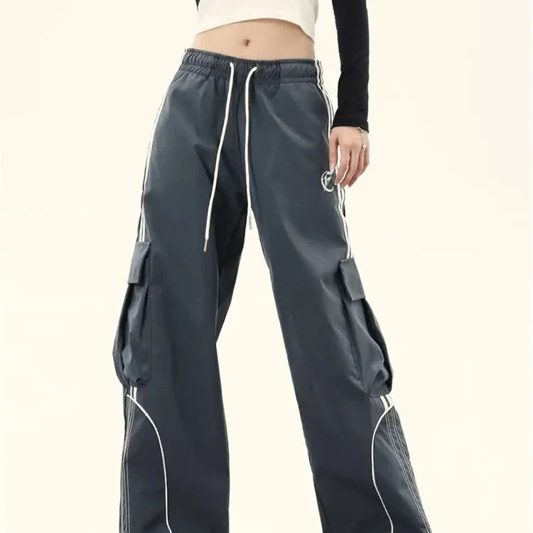 Unisex Workwear Cargo Pants Y2K Harajuku Streetwear Loose Dance Trouser Hip Hop Punk Vintage Pants for Women Spring Autumn New