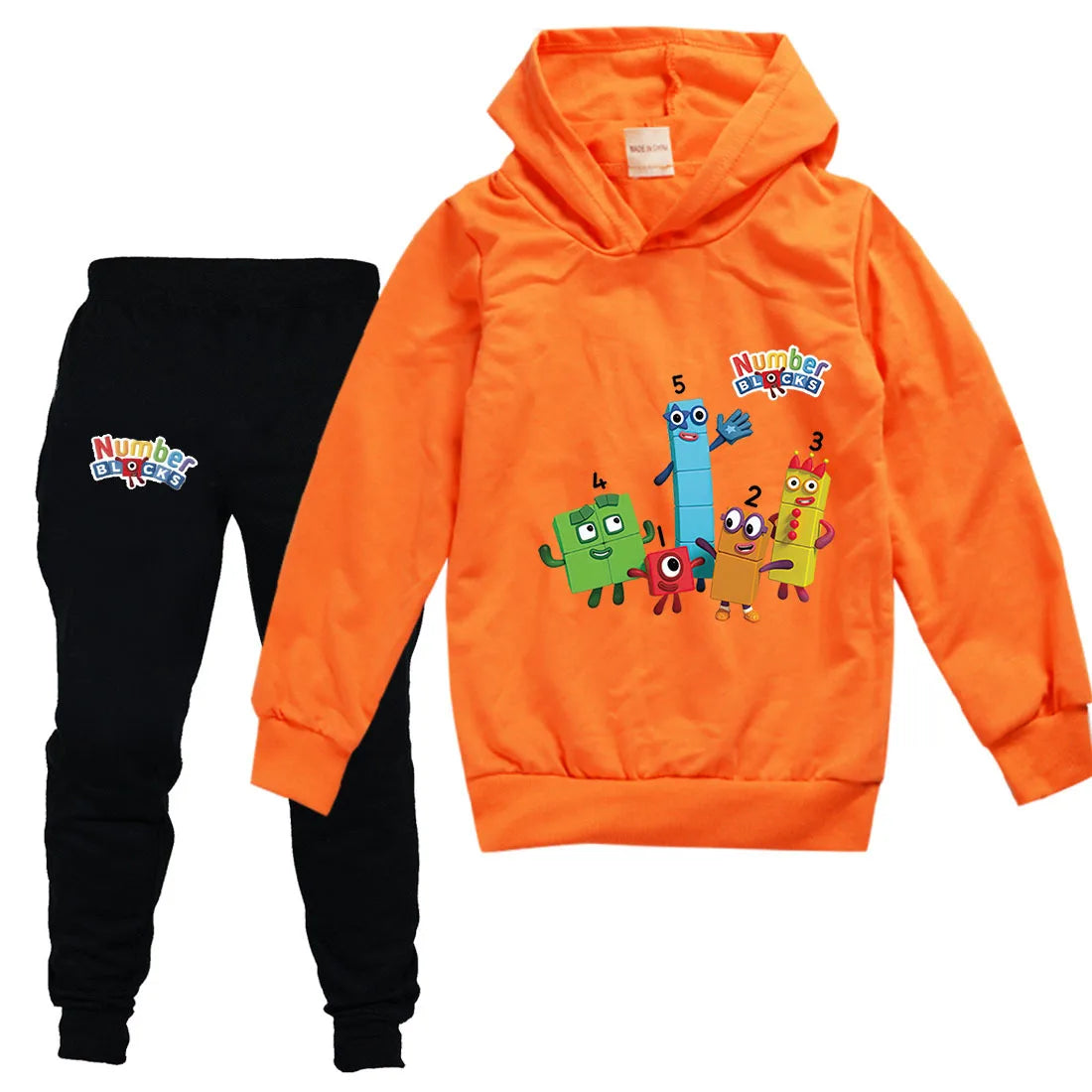 Number Blocks Clothes Kids Pullover Hoodies Navy Pants 2pcs Sets Boys Cartoon Sportsuit Toddler Girls Outfits Children's Clothing COLOR 21