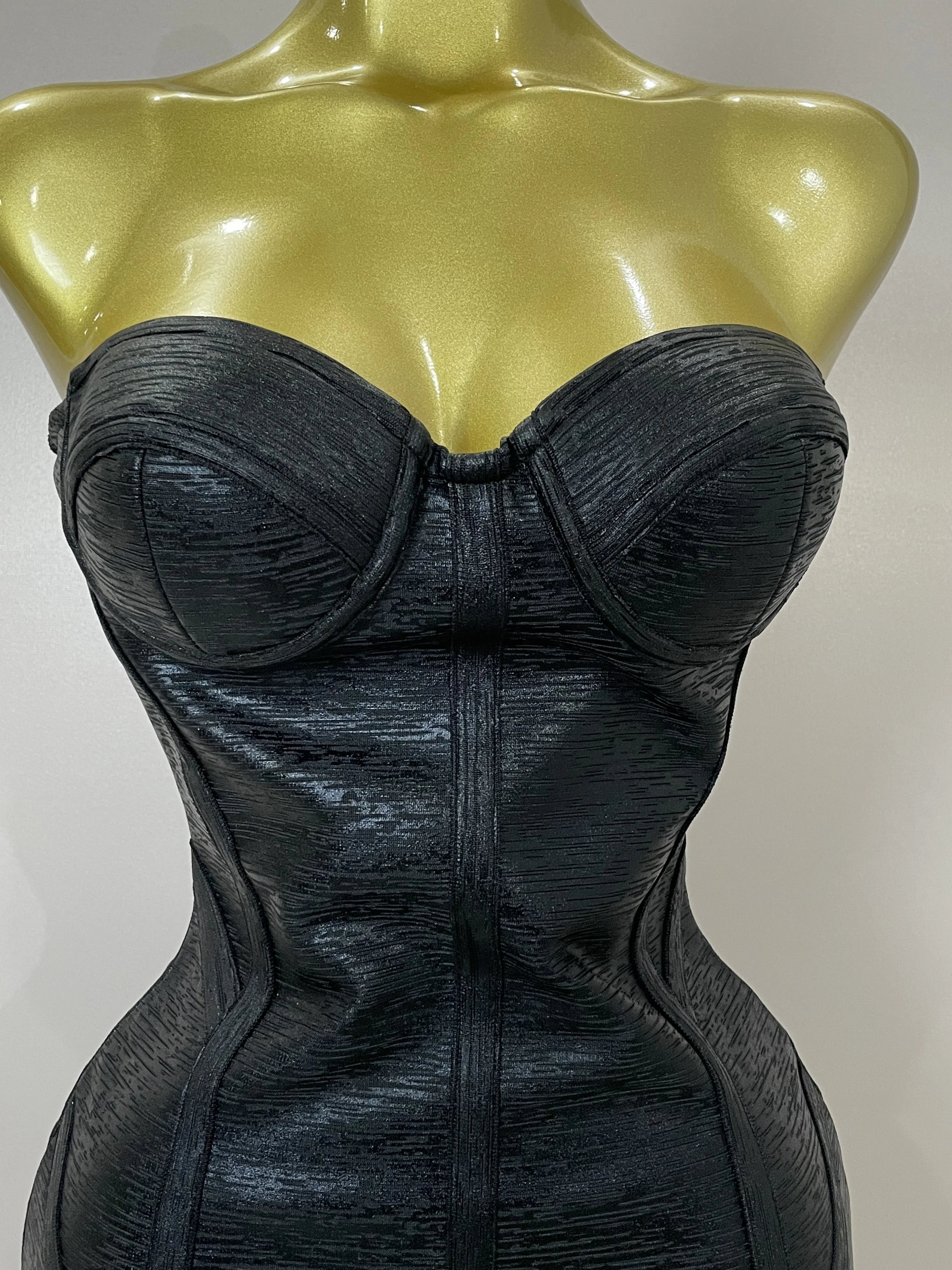 Sexy Strapless Gold Black Foil Color Bodycon Bandage Dress 2025New Women Fashion Celebrate Evening Party Luxury Birthday Dresses