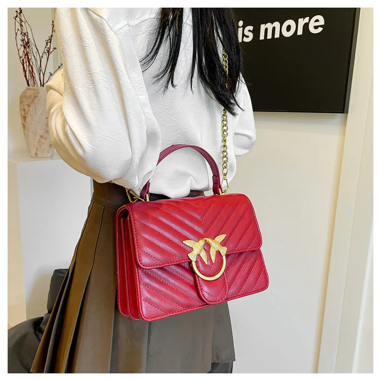 2025 New Luxury Square Bag for Women, Fashionable Shoulder Bag with Adjustable Strap, Versatile Small Crossbody Purse