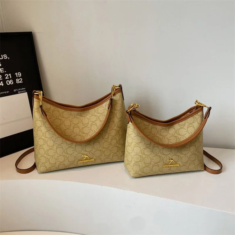 Famous Designer Leather Women's Tote Bag Luxury Brand Fashionable Classic Elegant Commuter Vintage Bag