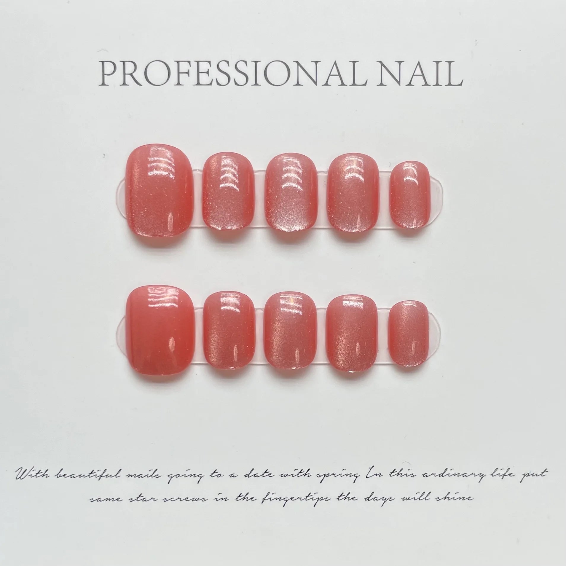 10pcs Dopamine Handmade False Nail Wearable Purple Aurora Cat's Eye Nails Tip Solid Color Short Square Round Press on Fake Nails