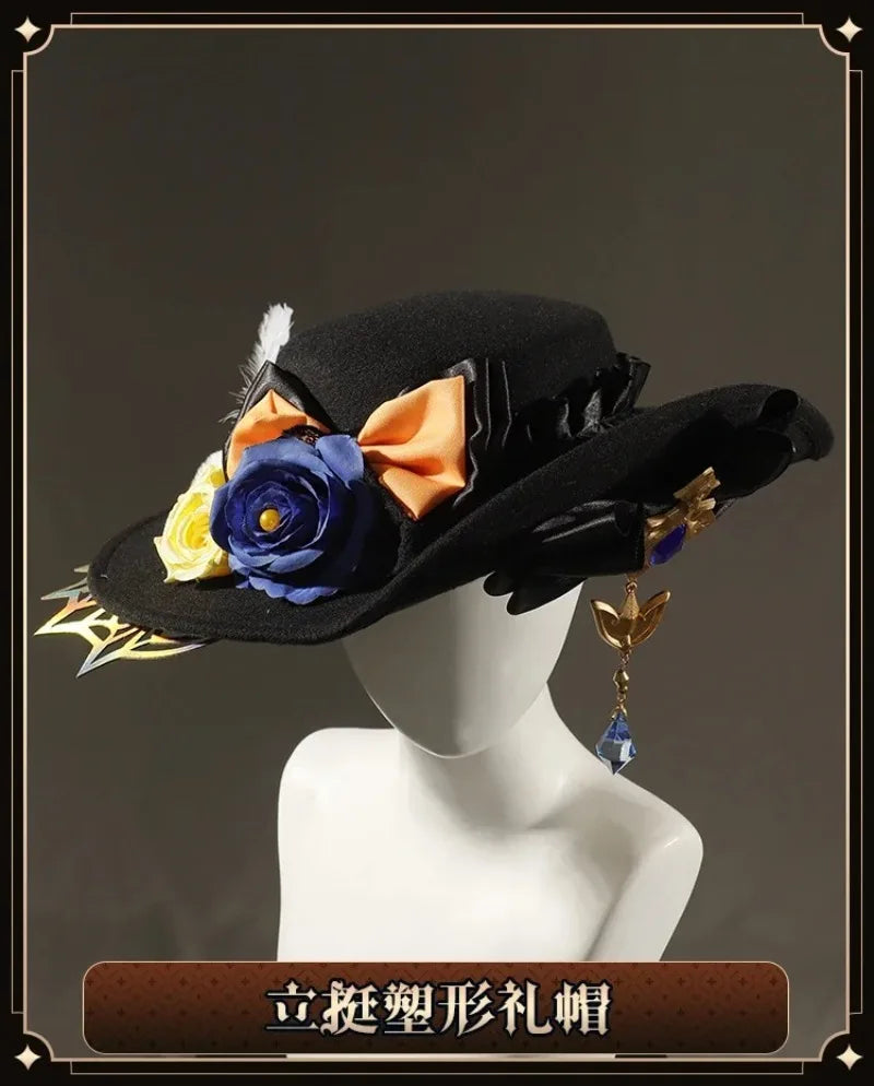 Navia Genshin Impact Cosplay Costume Wig Dress Uniform Fontaine Spina Di Rosula Hat Clorinde Halloween Costumes for Women