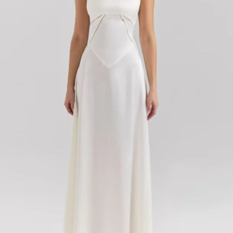 Vintage Cream Floral Lace Off Shoulder Maxi Dress Fashion Flare Long Sleeve Hollow Out Slim Dresses 2024 Elegant Lady Party Robe