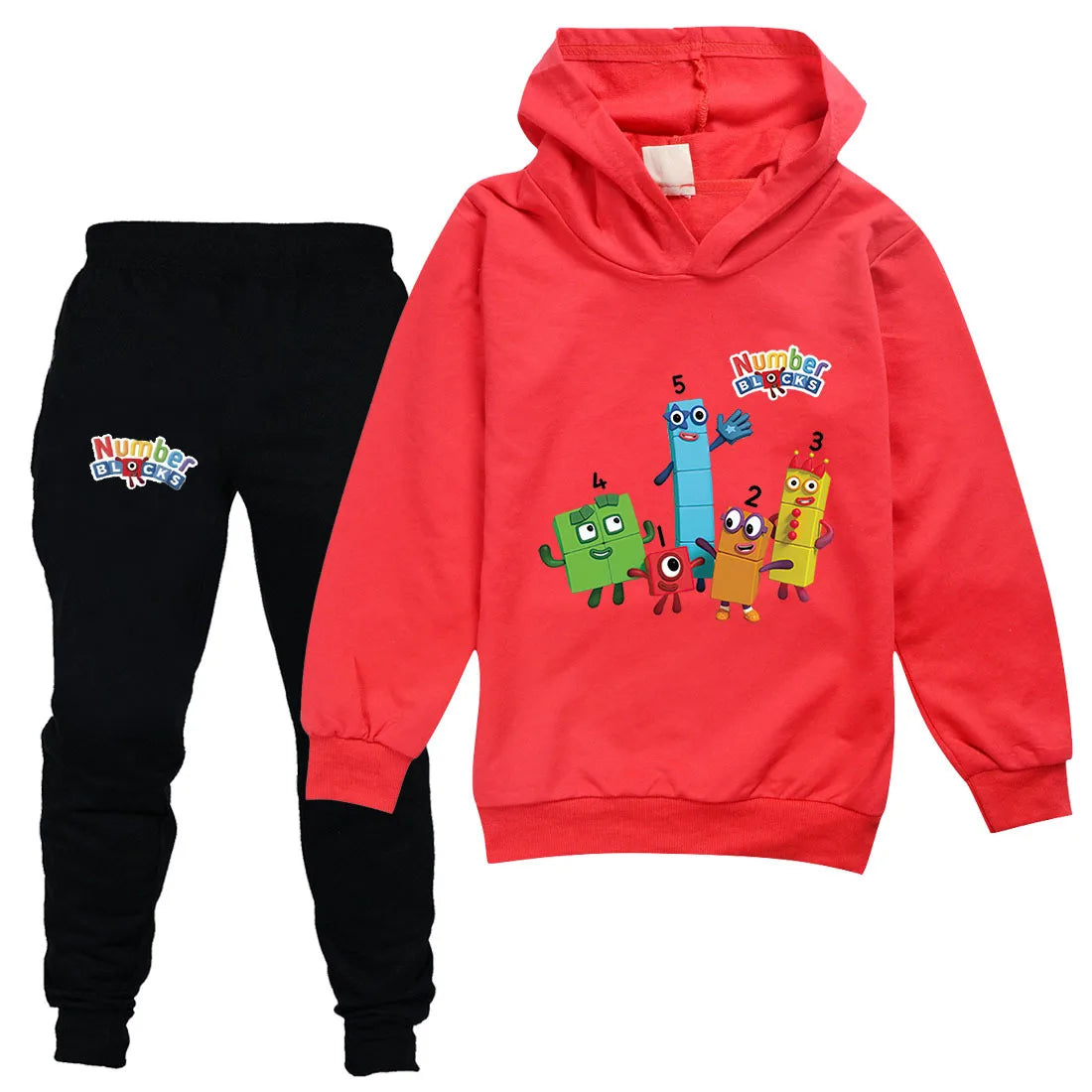 Number Blocks Clothes Kids Pullover Hoodies Navy Pants 2pcs Sets Boys Cartoon Sportsuit Toddler Girls Outfits Children's Clothing