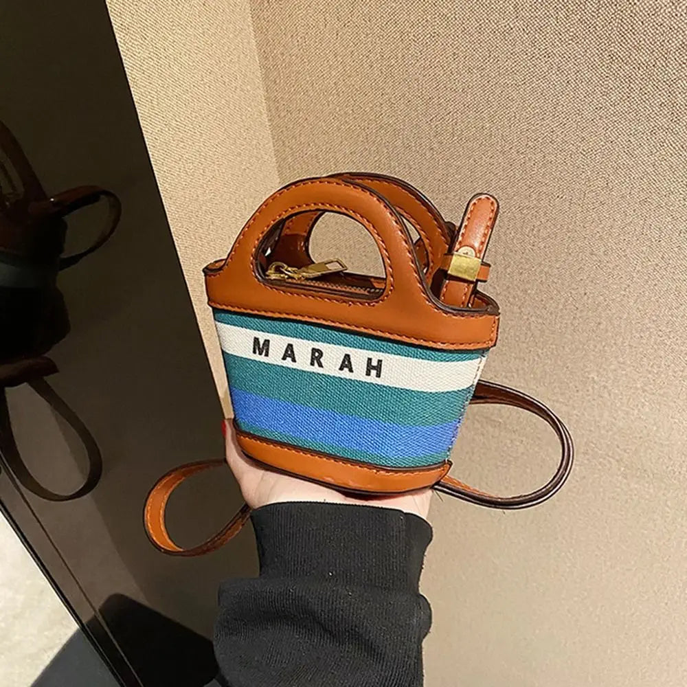Women Crossbody Bags Fashion Catwalk Style Korean Mini Color Contrast Children's Handbags Coin Purse