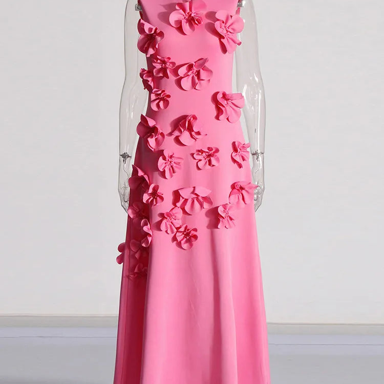 TWOTWINSTYLE Patchwork Lace Up A Line Dress For Women Stand Collar Sleeveless High Waist Spliced Appliques Slim Dresses Female