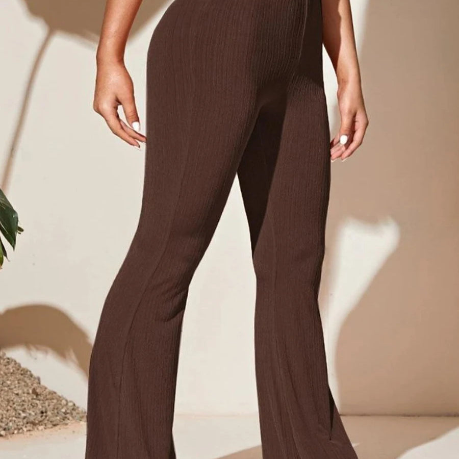 Plus Size High Waist Flared Stretchy Pants Women Yoga Pants Leggings Gym Workout Flared Wide Killer Legs Trousers