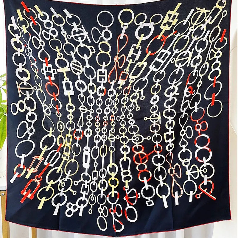 90 Silk Scarf Wraps 100% Silk Neckerchief Shawl Womens Fashion Bandana Scarf Foulard