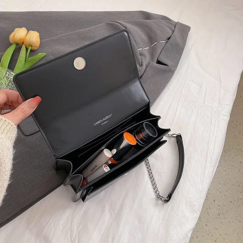 Women's New 2025 Design Sense Small Square Bag Korean Version Fashion Trend High Quality Single Shoulder Crossbody Bag Chain Bag