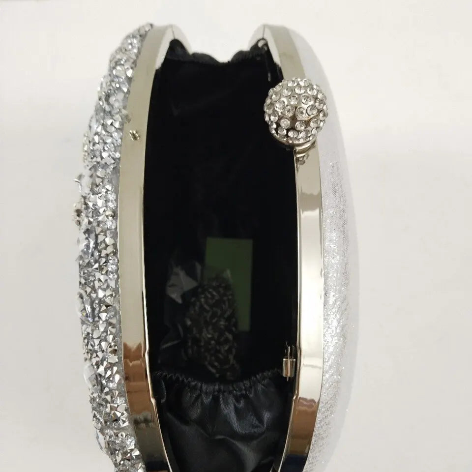 Women Dinner Bag Fashion New Sunflower Inlaid Diamond Banquet Hand Bag Dress Evening Bag