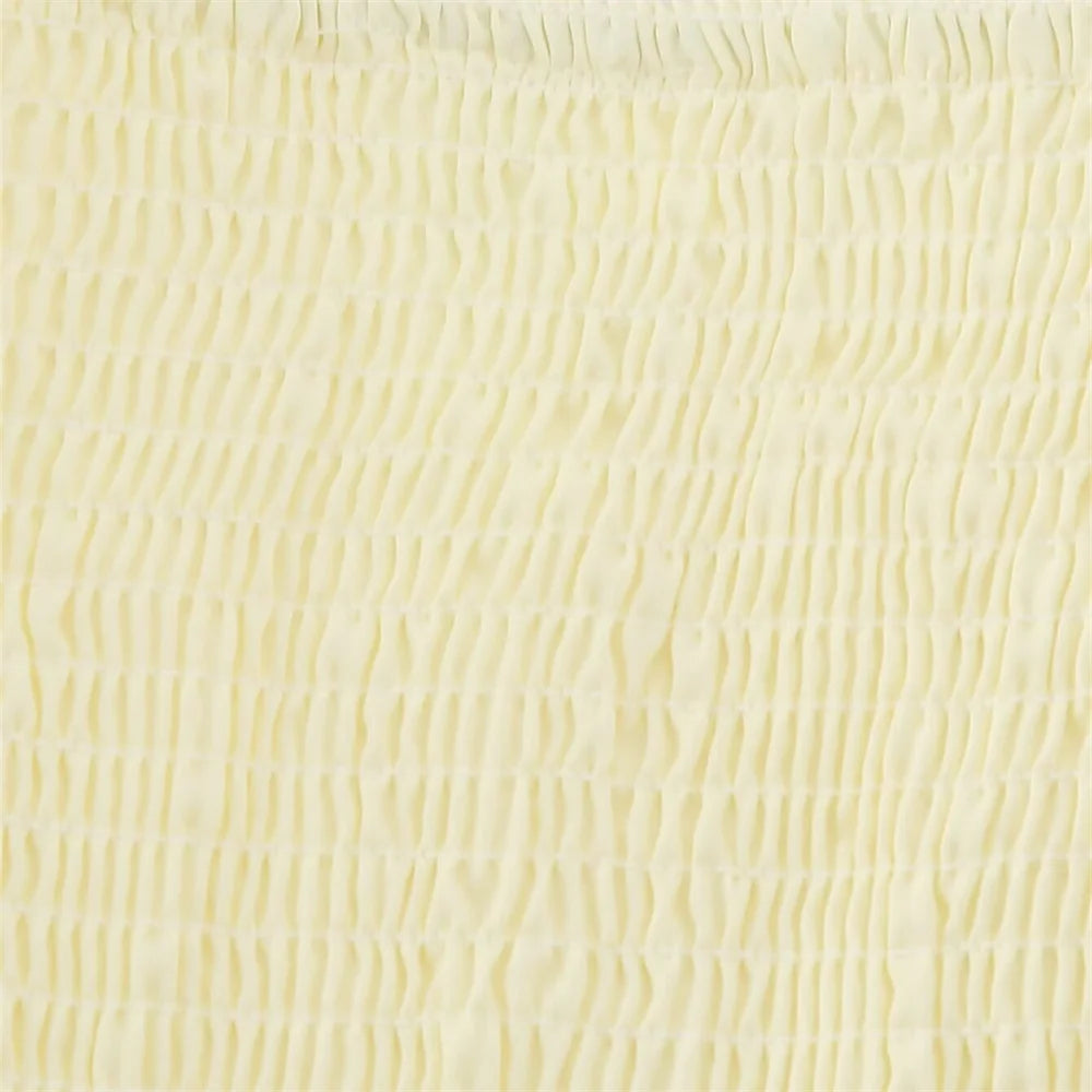 Square Neck Long Sleeve Top for Women, Embroidered Short Top, Sweet Casual Fashion, Early Spring, New