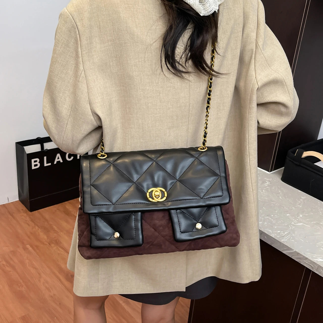 Fashion Women's Leather Crossbody Bag Luxury Elegant Shoulder Handbag Classic Designer Tote For Modern Ladies