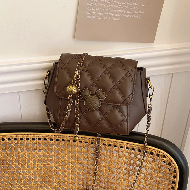 Winter Popular High-end Fashion Bag Women's 2026 Light Luxury Designer Chain Bag Single Shoulder Oblique Span Small Square Bag