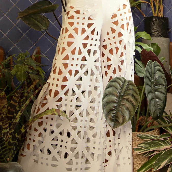 Fashion strappy shoulders solid colour bikini separate suit and trunks swimsuit cut-out design atmosphere and elegant 2024 Women Ginger