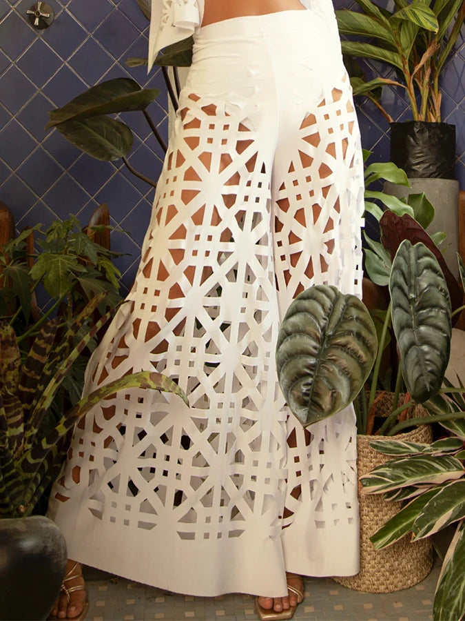 Fashion strappy shoulders solid colour bikini separate suit and trunks swimsuit cut-out design atmosphere and elegant 2024 Women Ginger