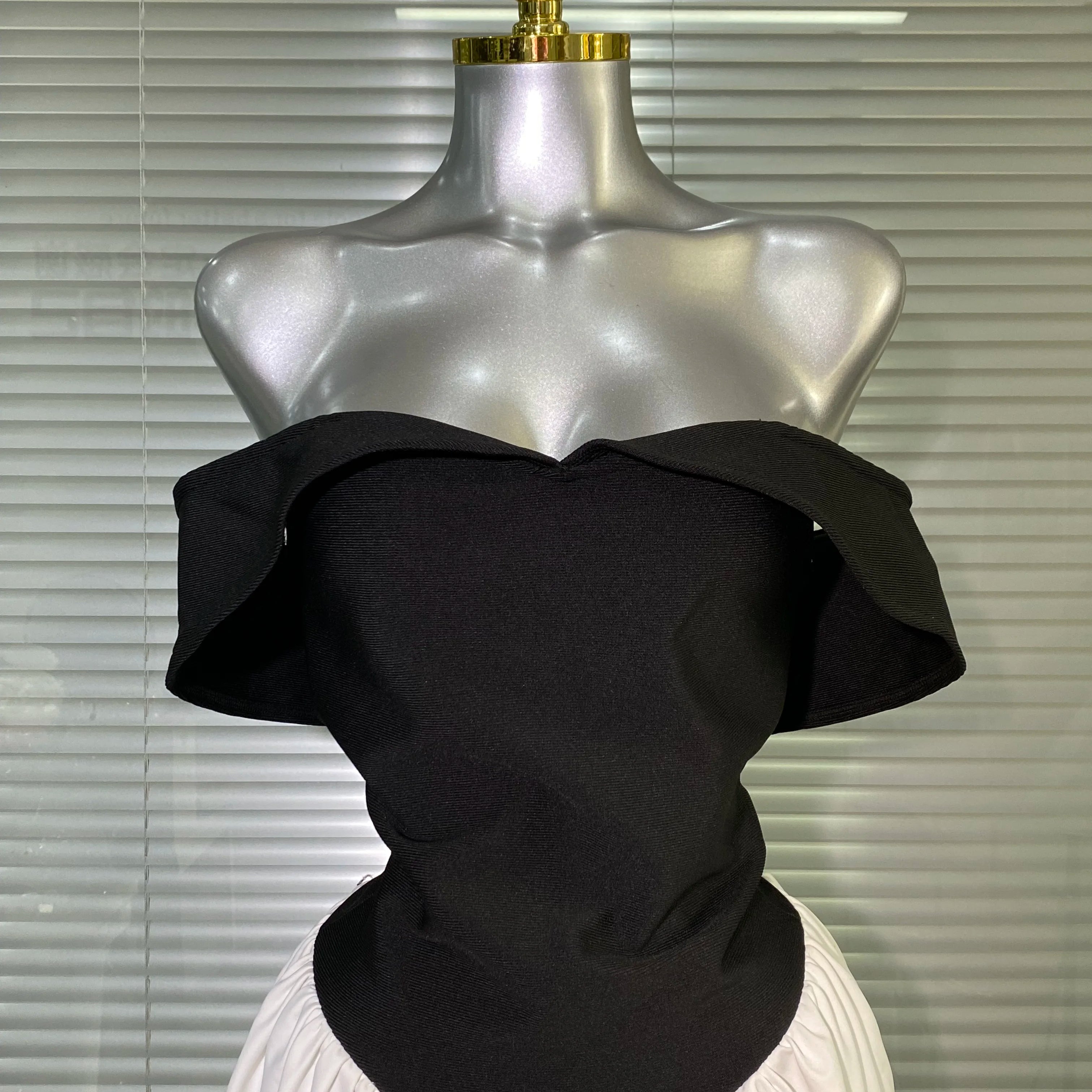 Brand New 2025 Women Sexy Off Shoulder Bandage Bodycon Maxi Dress Flower Evening Party Dress Vestido