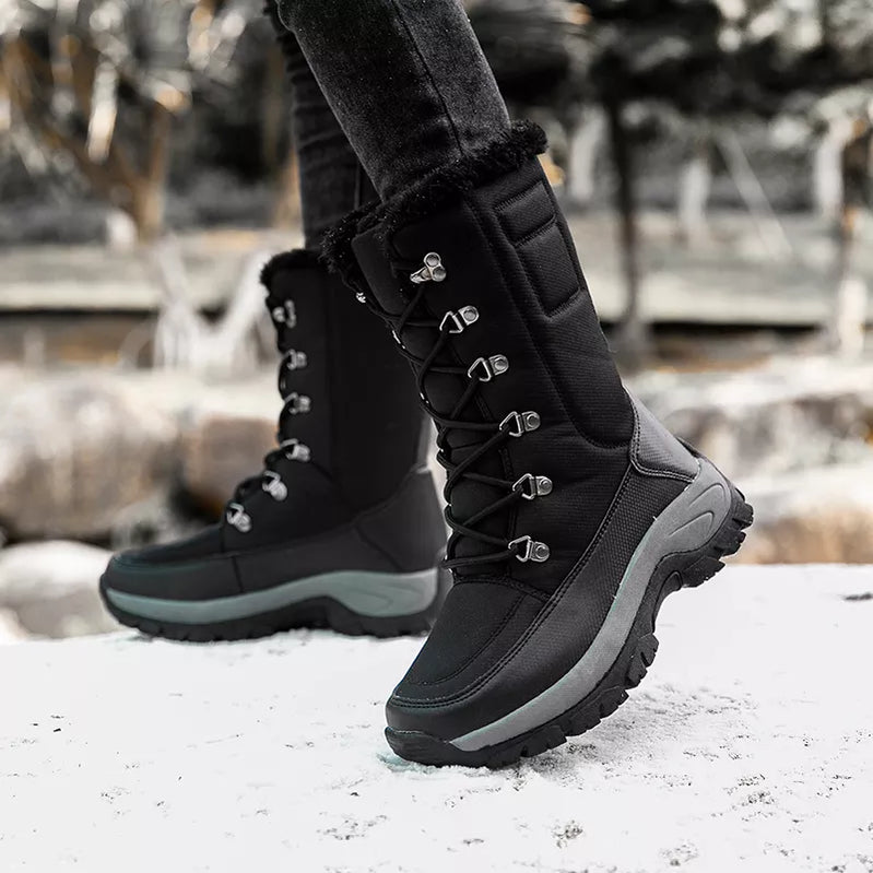 Women Shoes Winter Boots Waterproof Snow Boots Mid-Calf Plush Warm Boots Female Platform Outdoor Comfortable Booties for Women