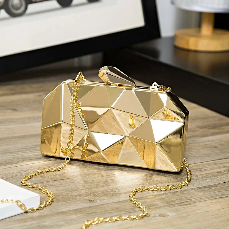 Yellow gold clutch bag hotsell