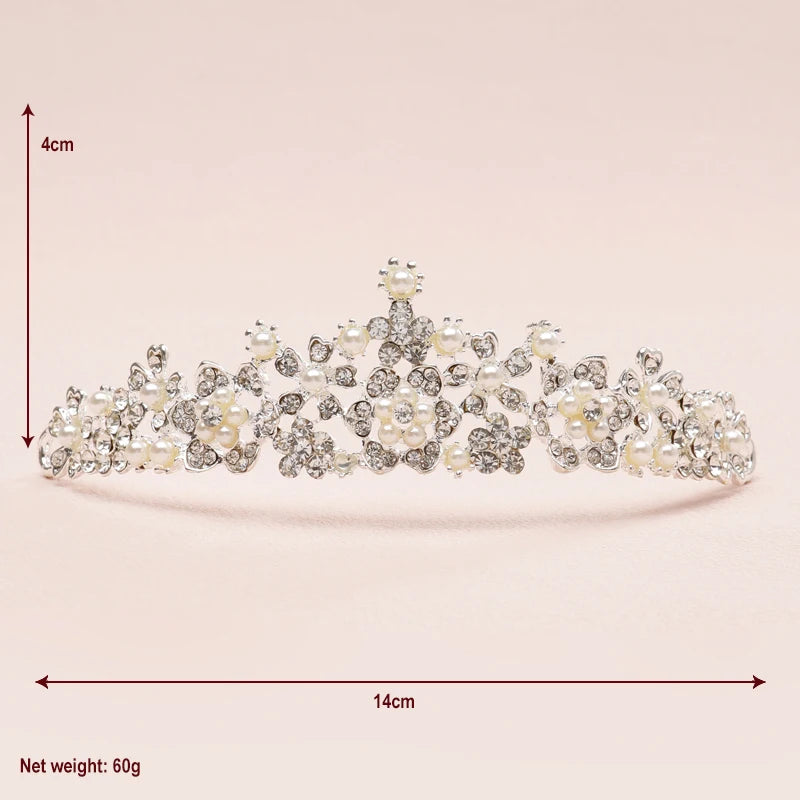 Bridal Headwear - A Golden Lady Fashion Wedding Princess Imitation Pearl Classic Tiaras Girl Luxurious Birthday Crown TS-0299-A