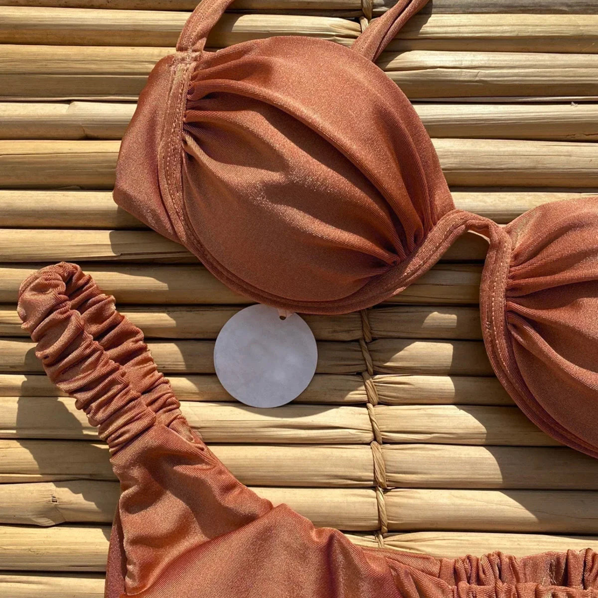 Push Up Bikini Sexy Women Swimsuit Female Swimwear Sexy Bikini Set Brazilian Biquini Swimming Suit Solid Shiny Beachwear