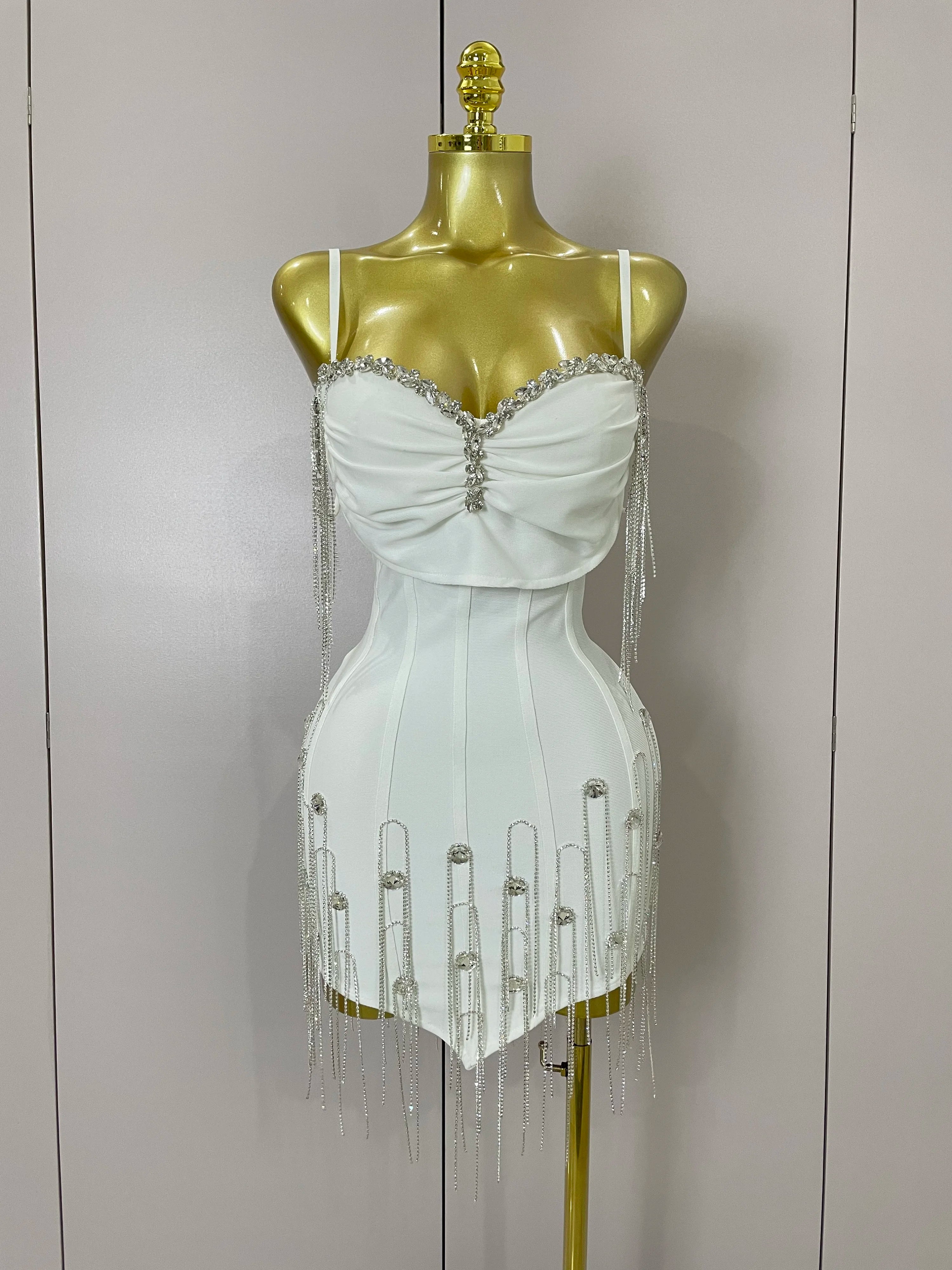 Sexy Backless Spaghetti Strap Black Sleeveless Bodycon Bandage Dress Women Elegant Prom Gown Club Evening Party Birthday Dresses