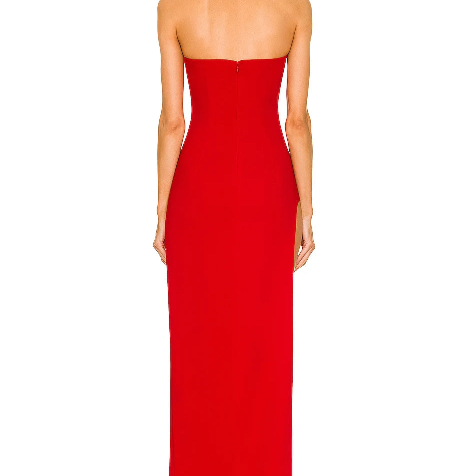 High Quality Women Sexy Strapless Bodycon Long Bandage Dress Celebrate Wedding Mermaid Fashion Birthday Outfit Vestido