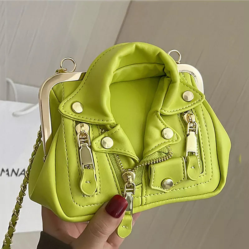 Luxury Women's Bag Leather Rivet Clip Crossbody Bag and Purses Fashion Clothes Shape Lady Shoulder Bags Designer Handbag