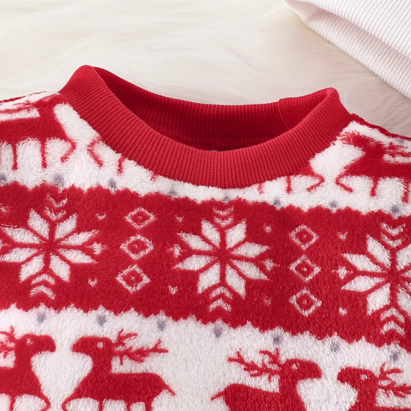 Winter Baby Flannel Suit Boys Girls Long Coat and Trousers Three-piece Christmas Style Cozy and Warm