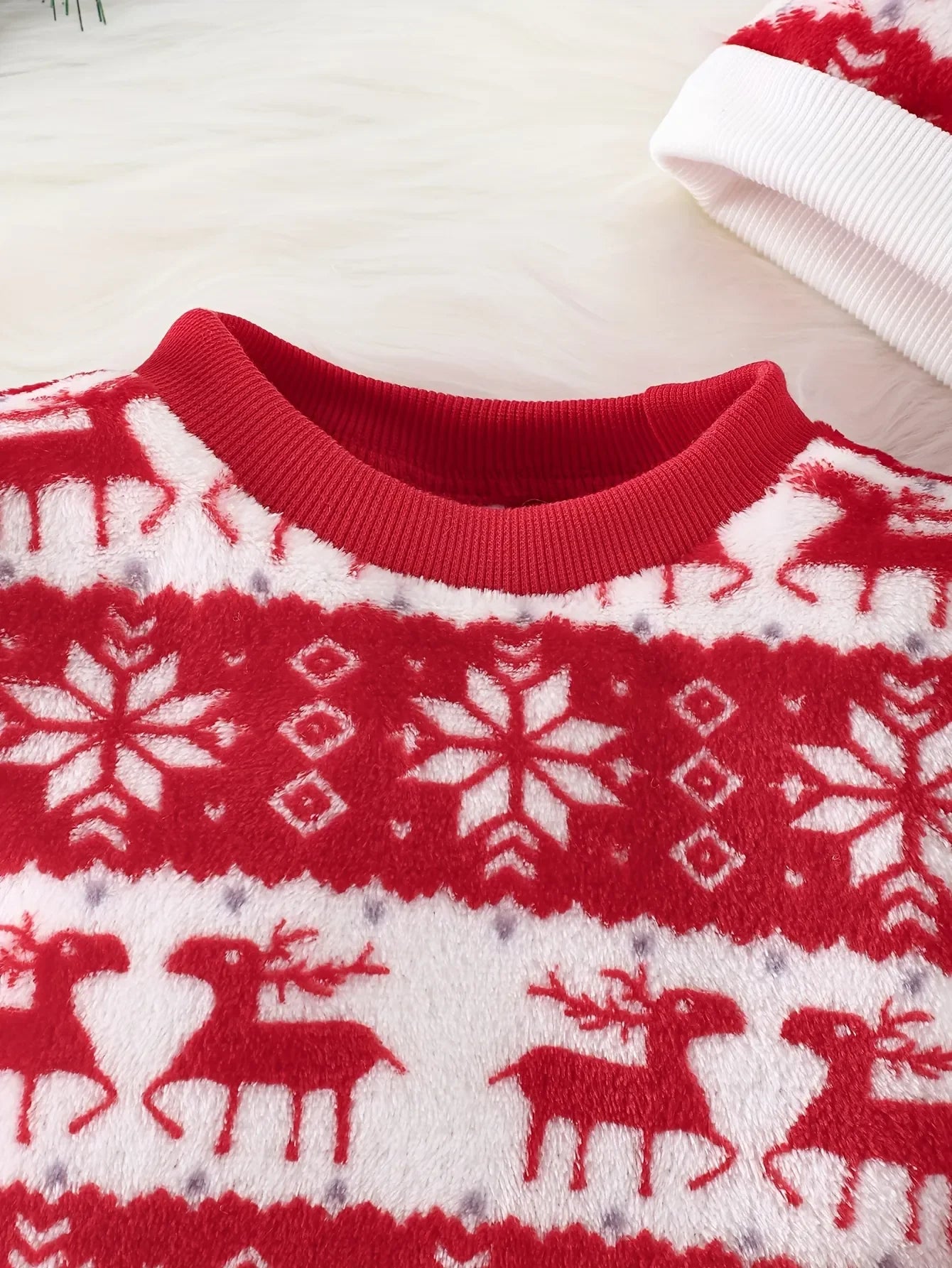 Winter Baby Flannel Suit Boys Girls Long Coat and Trousers Three-piece Christmas Style Cozy and Warm