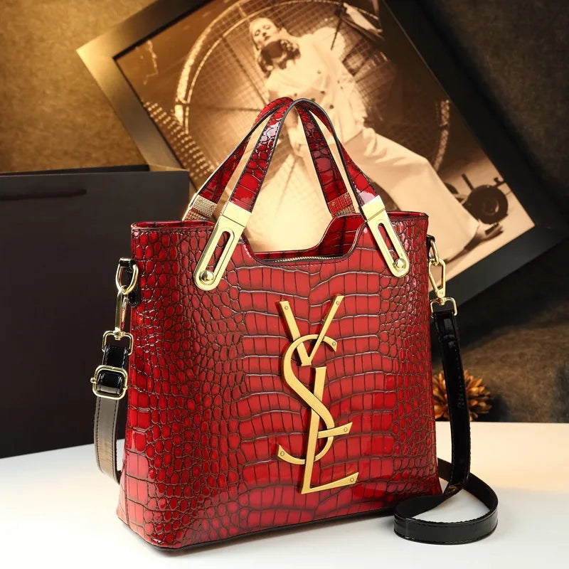 Original Design Genuine Leather Tote Bag for Women Large Capacity Spacious Work Bag Convertible Shoulder Strap Mature Elegant