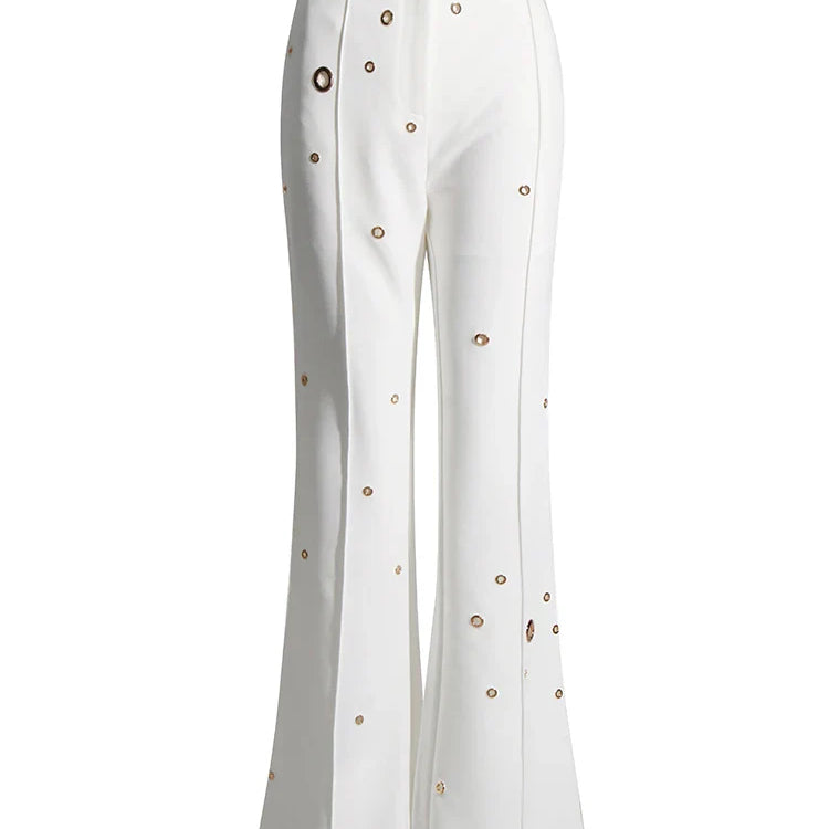 TWOTWINSTYLE Soild Minimalist Sets For Women Turn Down Collar Long Sleeve Patchwork Button Pockets Set Female Fashion Clothing