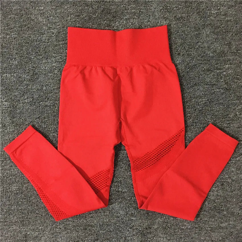 1/2Pcs Seamless Yoga Set Women Gym Sportswear Outfit Yoga Pant Leggings One Shoulder Sports Bra Workout Cloth Tracksuit red pant