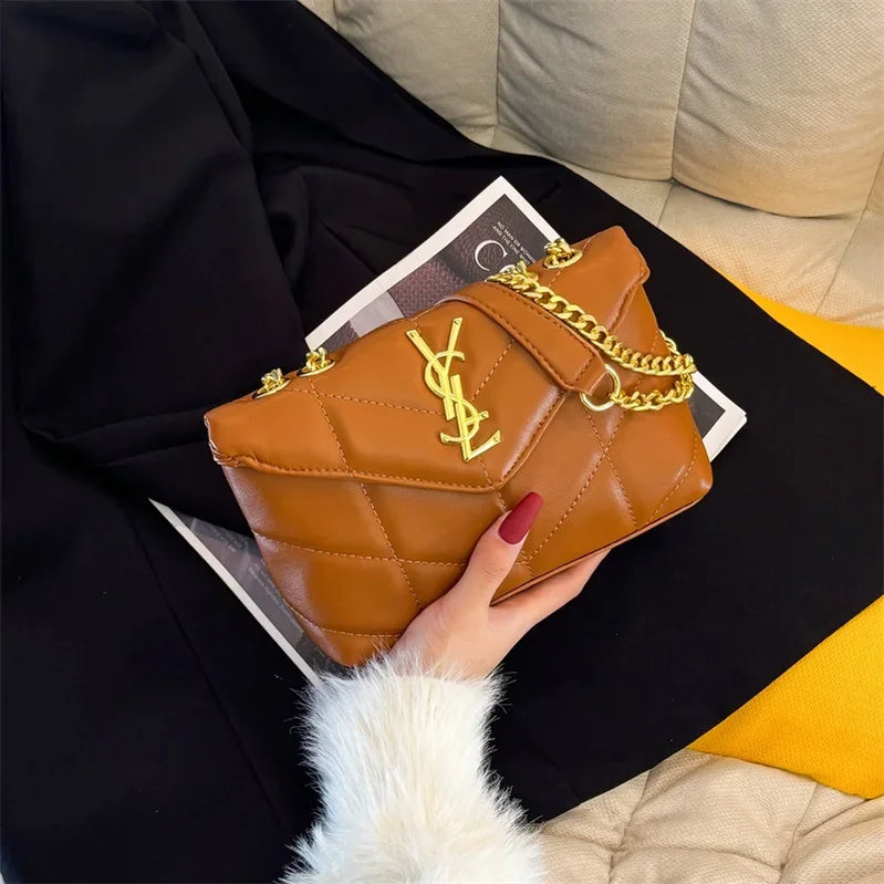 New women's chain shoulder bag, fashionable portable wallet, women's crossbody bag, casual travel handbag