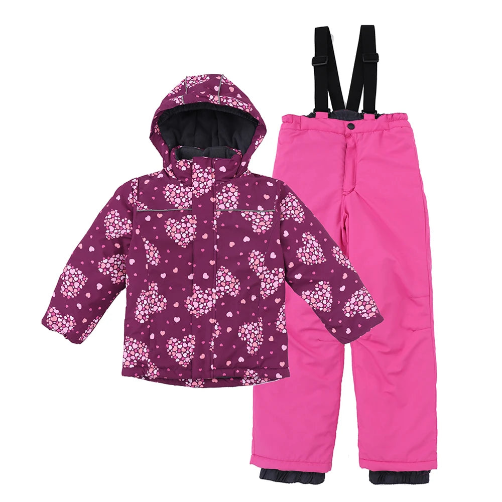 3-12T Children Ski Suits Boys Girls Ski Jackets Pants -30 Degrees Kids Winter Snowboard ski Jacket Waterproof Snow Suits 1 United States