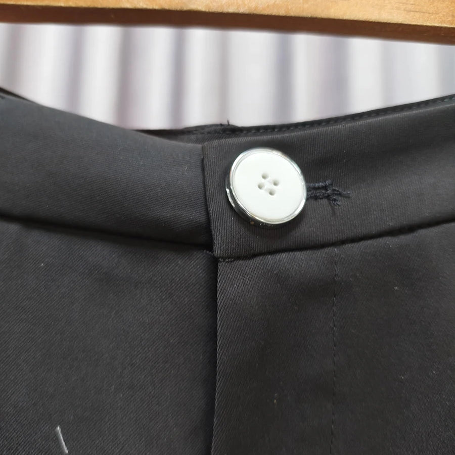 TWOTWINSTYLE Solid Loose Two Piece Sets for Women Halter Neck Sleeveless Irregular Top High Waist Wide Leg Pants Set Female New