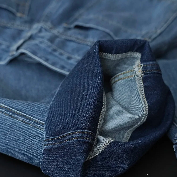 [LANMREM] Vintage Washed Jeans For Woemn High Waist Wide Leg Pants Fashion Streetwear Loose Female Trousers Spring New 26D4