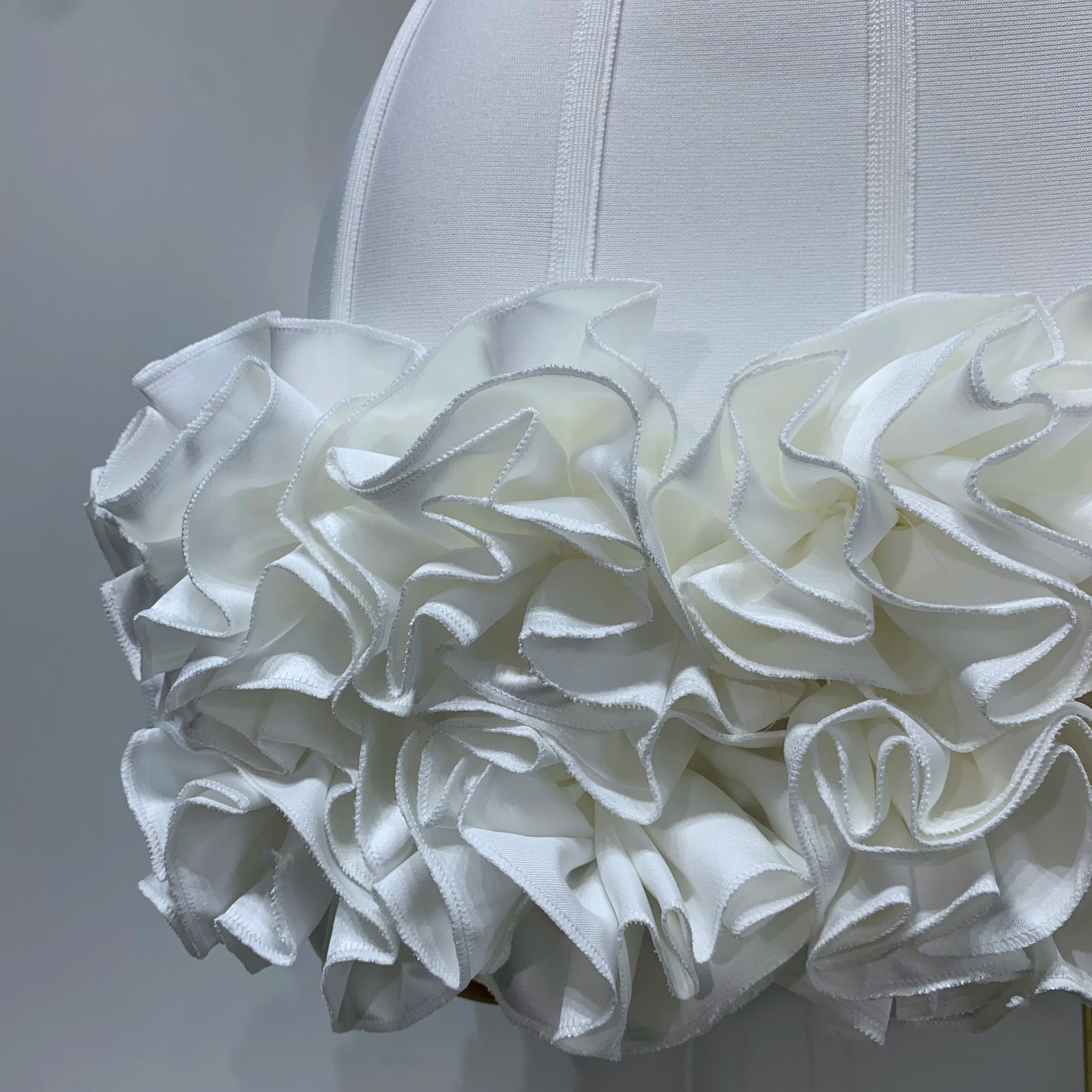 Women Sexy Strapless Flower Prom Gown Mini Dress Celebrity Red Carpet Fashion Evening Party Celebrate Birthday Club Dresses